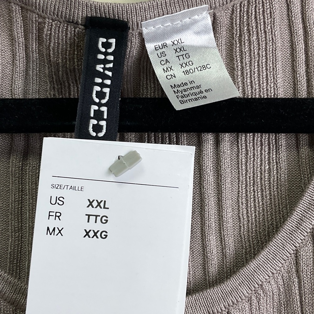 Divided Taupe Ribbed Tank Top - Picture 2 of 4